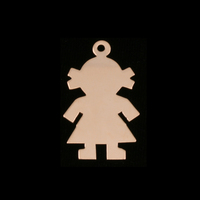 Gold Filled Girl Body Silhouette Charm, 24g Gold Filled Girl Body Silhouette Charm, 24g