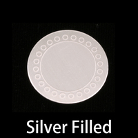 Silver Filled 3/4" (19mm) Circle Dot Border Blank, 24g Silver Filled 3/4" (19mm) Circle Dot Border Blank, 24g
