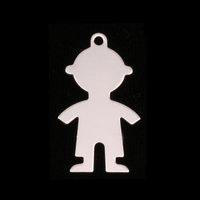 Sterling Silver Boy Body Silhouette Charm, 24g Sterling Silver Boy Body Silhouette Charm, 24g