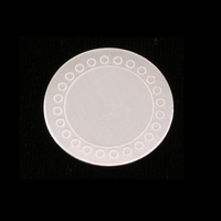 Sterling Silver 3/4"(19mm) Circle Dot Border Blank, 24g Sterling Silver 3/4"(19mm) Circle Dot Border Blank, 24g