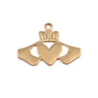 Brass Claddagh Solderable Accent, 28g Brass Claddagh Solderable Accent, 28g