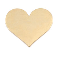 Brass Large Classic Heart, 24g Brass Large Classic Heart, 24g