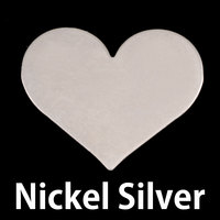 Nickel Large Classic Heart, 24g Nickel Large Classic Heart, 24g