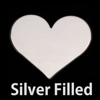Silver Filled Large Classic Heart, 24g Silver Filled Large Classic Heart, 24g
