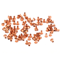 Copper Hollow 1/16" Rivets, 3/32" Long Copper Hollow 1/16" Rivets, 3/32" Long