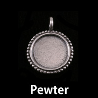 Pewter Circle with Dotted Edge, Medium Pewter Circle with Dotted Edge, Medium