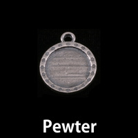 Pewter Circle with Flower Edge Pewter Circle with Flower Edge