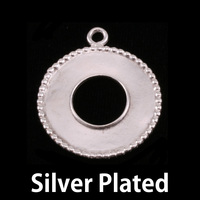Silver Plated Washer with Dotted Edge Silver Plated Washer with Dotted Edge
