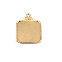 Brass Rounded Square Pendant w/Raised Edge Brass Rounded Square Pendant w/Raised Edge