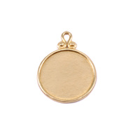 Brass Circle Pendant with Raised Edge Brass Circle Pendant with Raised Edge