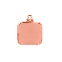 Copper Rounded Square Pendant w/Raised Edge Copper Rounded Square Pendant w/Raised Edge