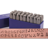 Curls Uppercase Letter Stamp Set 1/4" (6mm) Curls Uppercase Letter Stamp Set 1/4" (6mm)