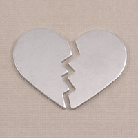 Aluminum Broken Heart , 2 parts, 18g Aluminum Broken Heart , 2 parts, 18g
