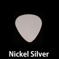 Nickel Silver Medium "Guitar Pick" Blank, 24g Nickel Silver Medium "Guitar Pick" Blank, 24g