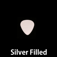 Silver Filled Smallest "Guitar Pick" Blank, 24g Silver Filled Smallest "Guitar Pick" Blank, 24g