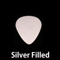 Silver Filled Medium "Guitar Pick" Blank, 24g Silver Filled Medium "Guitar Pick" Blank, 24g