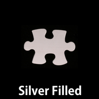 Silver Filled Small Puzzle Piece Blank, 24g Silver Filled Small Puzzle Piece Blank, 24g