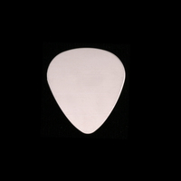Sterling Silver Medium "Guitar Pick" Blank, 22g Sterling Silver Medium "Guitar Pick" Blank, 22g