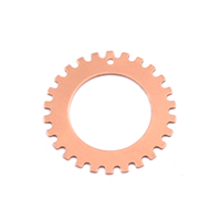 Copper Notched Washer 1" Washer, 5/8" ID, 24g Copper Notched Washer 1" Washer, 5/8" ID, 24g
