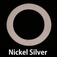 Nickel Silver 1 1/4" Washer, 7/8" ID, 24g Nickel Silver 1 1/4" Washer, 7/8" ID, 24g