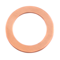 Copper 1 1/4" Washer, 7/8" ID, 24g Copper 1 1/4" Washer, 7/8" ID, 24g