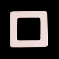 Sterling Silver Rounded Square Washer, 1" OD 5/8" ID, 22g Sterling Silver Rounded Square Washer, 1" OD 5/8" ID, 22g