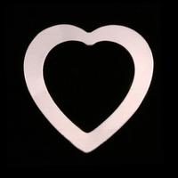 Sterling Silver Large Heart Washer, 24g Sterling Silver Large Heart Washer, 24g