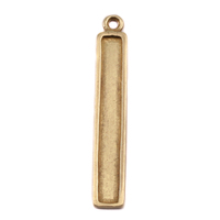 Brass Raised Edge Long Rectangle Pendant Brass Raised Edge Long Rectangle Pendant
