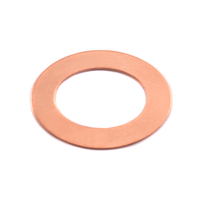 Copper Medium Oval Washer, 24g Copper Medium Oval Washer, 24g