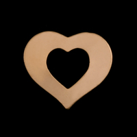 Gold Filled Medium Heart Washer, 24g Gold Filled Medium Heart Washer, 24g