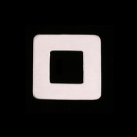Sterling Silver Rounded Square Washer, 3/4" OD 3/8" ID, 22g Sterling Silver Rounded Square Washer, 3/4" OD 3/8" ID, 22g