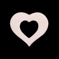Sterling Silver Medium Heart Washer, 24g Sterling Silver Medium Heart Washer, 24g
