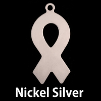 Nickel Awareness Ribbon Blank, 24g Nickel Awareness Ribbon Blank, 24g