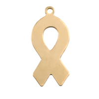 Brass Awareness Ribbon Blank, 24g Brass Awareness Ribbon Blank, 24g