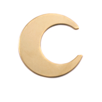 Brass Crescent Moon, 24g Brass Crescent Moon, 24g