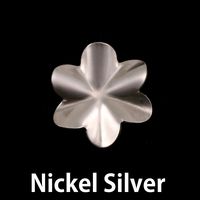 Nickel 6 Petal Folded Flower, 24g Nickel 6 Petal Folded Flower, 24g