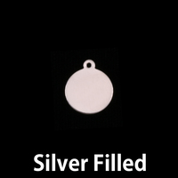 Silver Filled Small Circle Tag 3/8" (10mm), 24g Silver Filled Small Circle Tag 3/8" (10mm), 24g