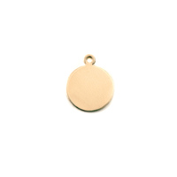 Brass 3/8" (9.5mm) Circle with loop 24g Brass 3/8" (9.5mm) Circle with loop 24g