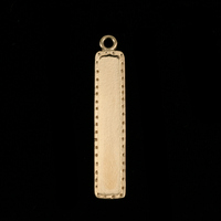 Gold Plated Dotted Raised Edge Rectangle Pendant Gold Plated Dotted Raised Edge Rectangle Pendant