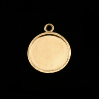 Gold Plated Circle with Peened Edge Gold Plated Circle with Peened Edge