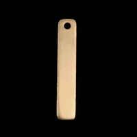 Gold Plated Rectangle Pendant, 22g Gold Plated Rectangle Pendant, 22g