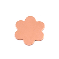 Copper Large 6 Petal Flower, 24g Copper Large 6 Petal Flower, 24g
