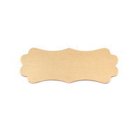 Brass Small Lanky Plaque, 24g Brass Small Lanky Plaque, 24g