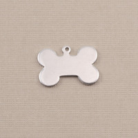 Aluminum Small Dog Bone with Top Loop, 18g Aluminum Small Dog Bone with Top Loop, 18g
