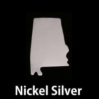 Nickel Silver Alabama State Blank, 24g Nickel Silver Alabama State Blank, 24g