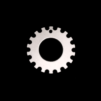 Sterling Silver Notched Washer 3/4" Washer, 3/8" ID, 24g Sterling Silver Notched Washer 3/4" Washer, 3/8" ID, 24g