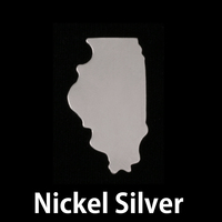 Nickel Silver Illinois State Blank, 24g Nickel Silver Illinois State Blank, 24g