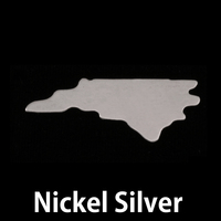 Nickel Silver North Carolina State Blank, 24g Nickel Silver North Carolina State Blank, 24g