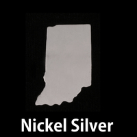 Nickel Silver Indiana State Blank, 24g Nickel Silver Indiana State Blank, 24g