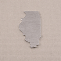 Aluminum Illinois State Blank, 18g Aluminum Illinois State Blank, 18g